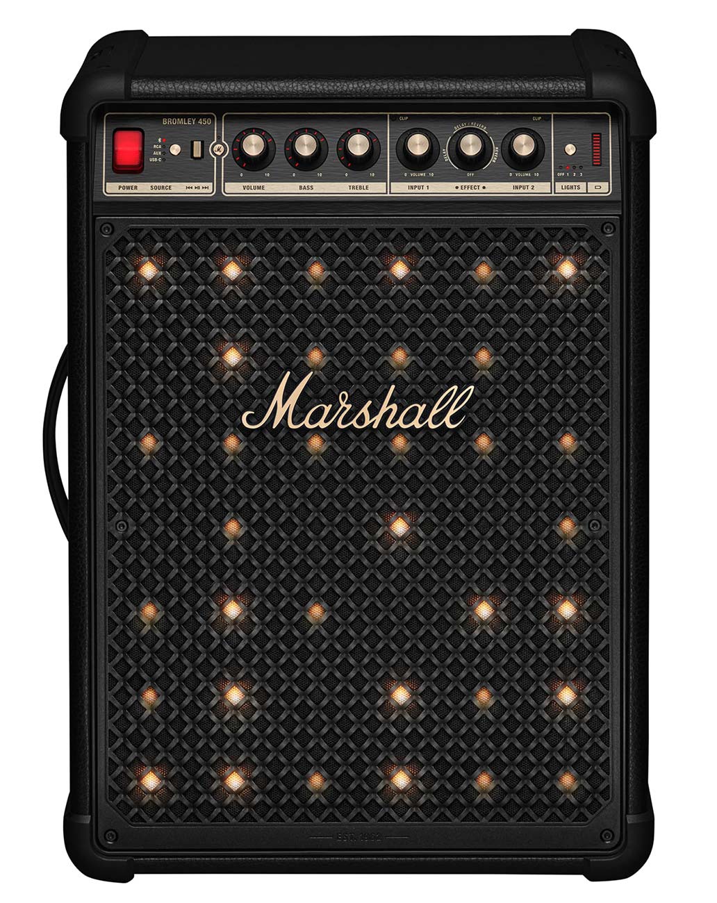 Marshall Bromley 450 Portable Party Speaker in Black and Brass