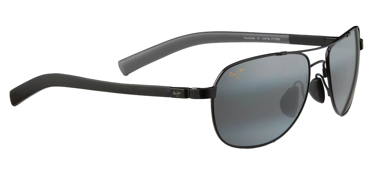 Maui Jim Guardrails Glossy Black Unisex Sunglasses 327-02