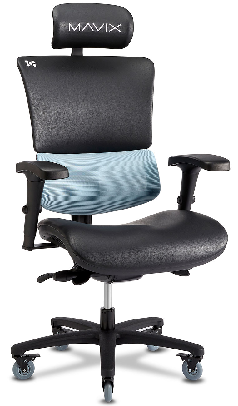 Mavix M9 Gaming Chair with Headrest in Black and Glacier MVX663