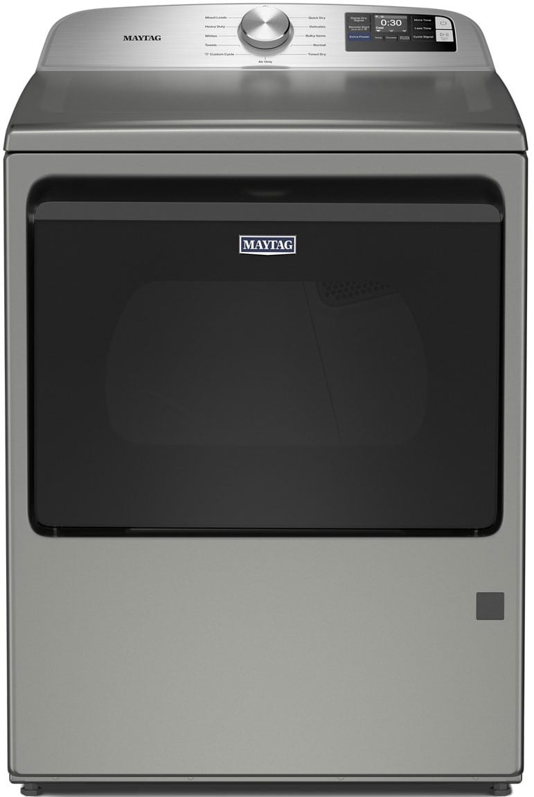 Maytag 7.4 Cu. Ft. Smart Gas Dryer with Extra Power in Classic Silver