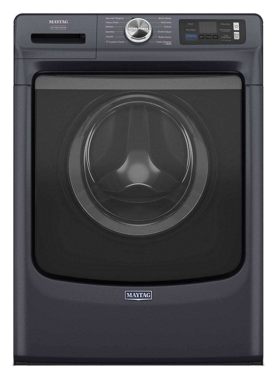 Maytag 5 Cu. Ft. Smart Pet Pro Front Load Washer in Midnight Steel