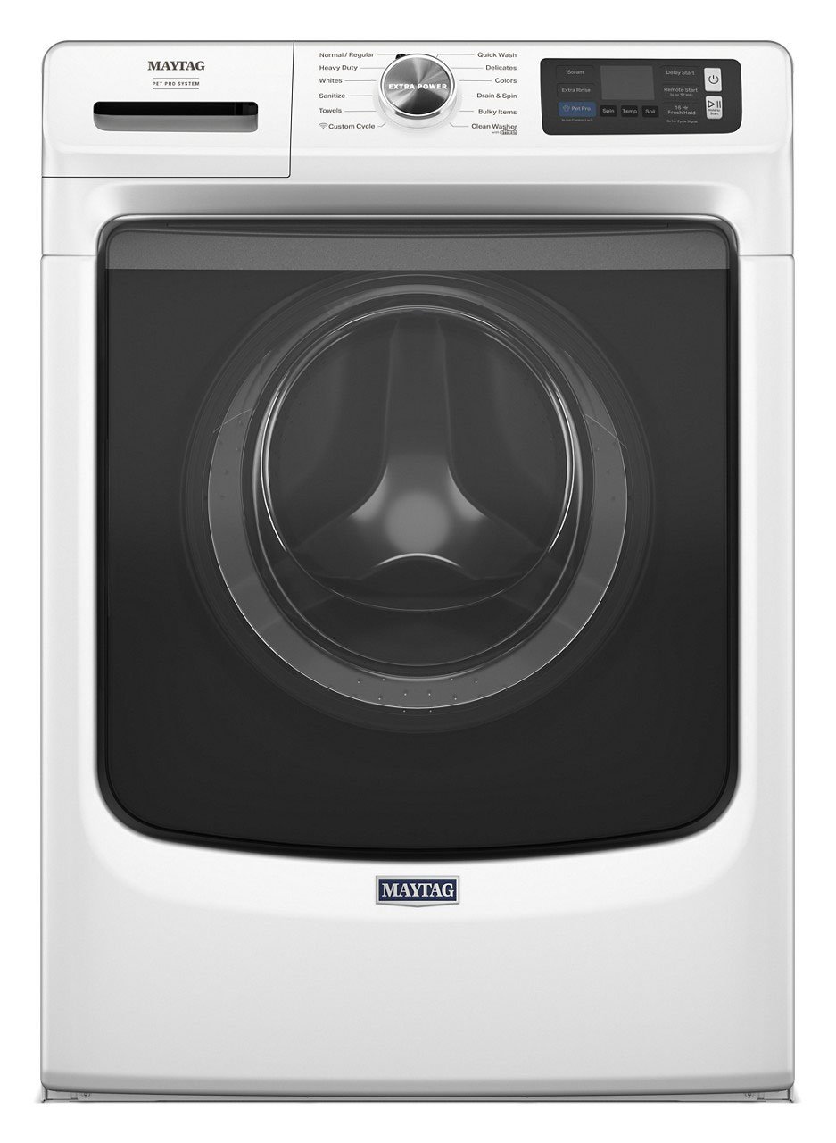 Maytag 5 Cu. Ft. Smart Pet Pro Front Load Washer in White