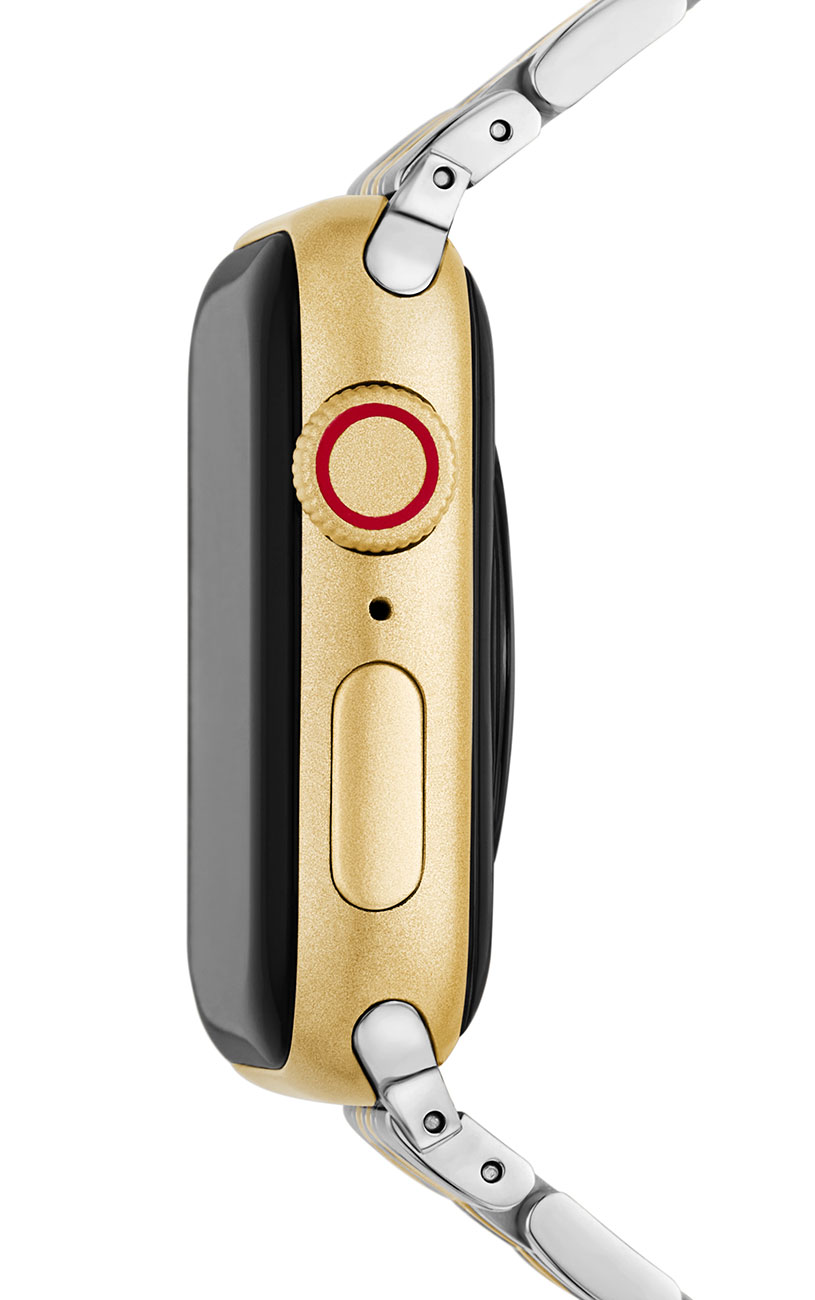 タッパーウェア メロディリング・ハンドルボール Michele MS18AM0006 Two-Tone Gold Plated Apple Watch Band