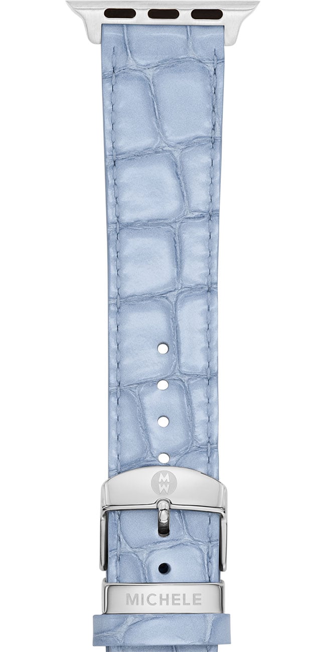 Michele Ocean Wave Leather Watch Band Pre-Owned Michele 18 mm Ocean Wave Patent Leather Watch  main image 4