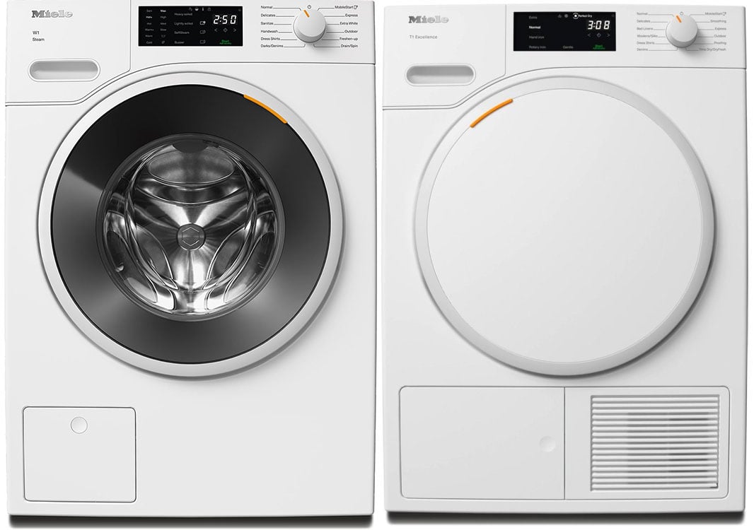 Miele Front Load Washer with Electric Heat Pump Dryer