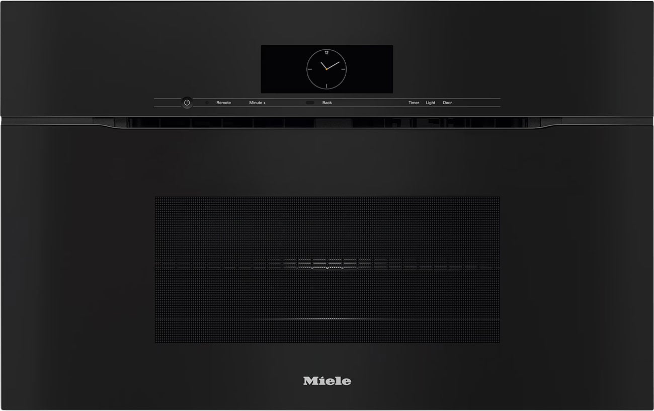 Miele H 7870 BMX OBSW ArtLine Handleless Compact Speed Oven 30-Inch Wide in Obsidian Black