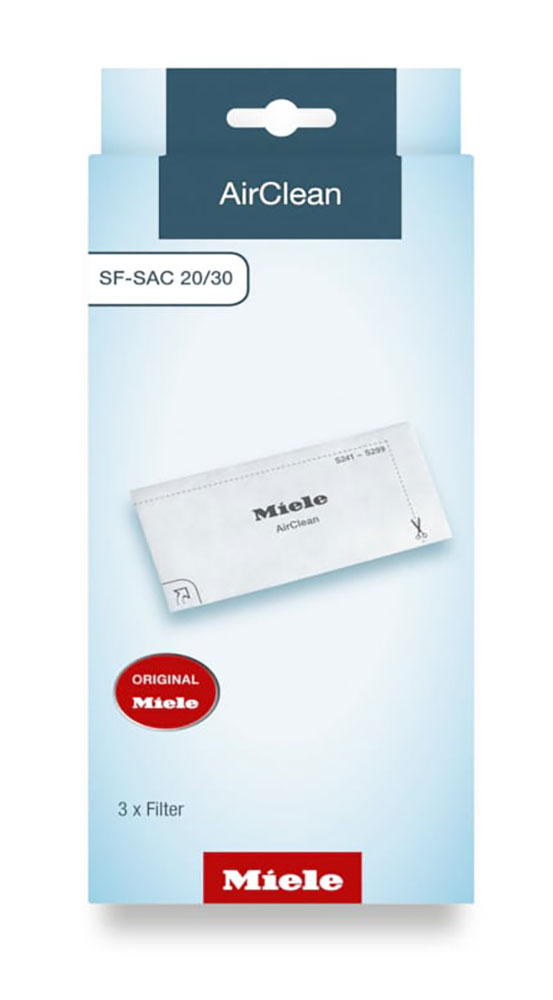 Accessori originali per Miele - Filtro AirClean 6 X Super Air Clean & Filtro motore per aspirapolvere per Miele Sf-SAC 20/30 3944711