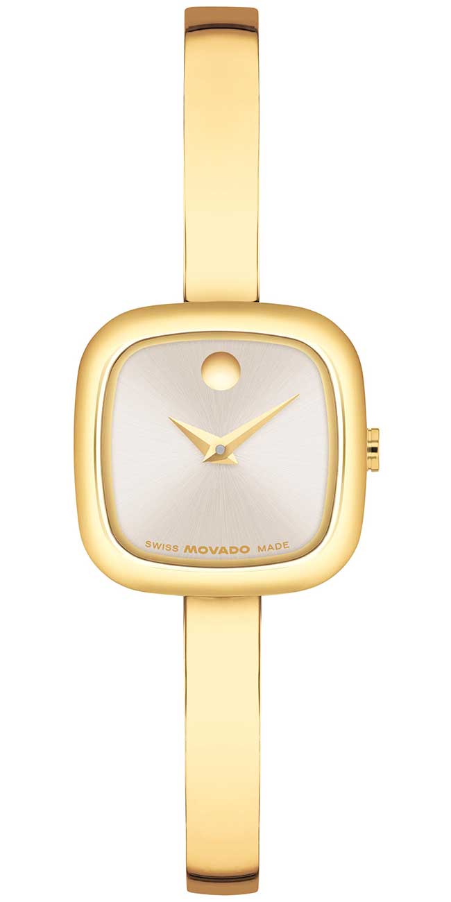 Movado Museum Bangle Watch 21.5mm in Gold|Champagne - 0608058