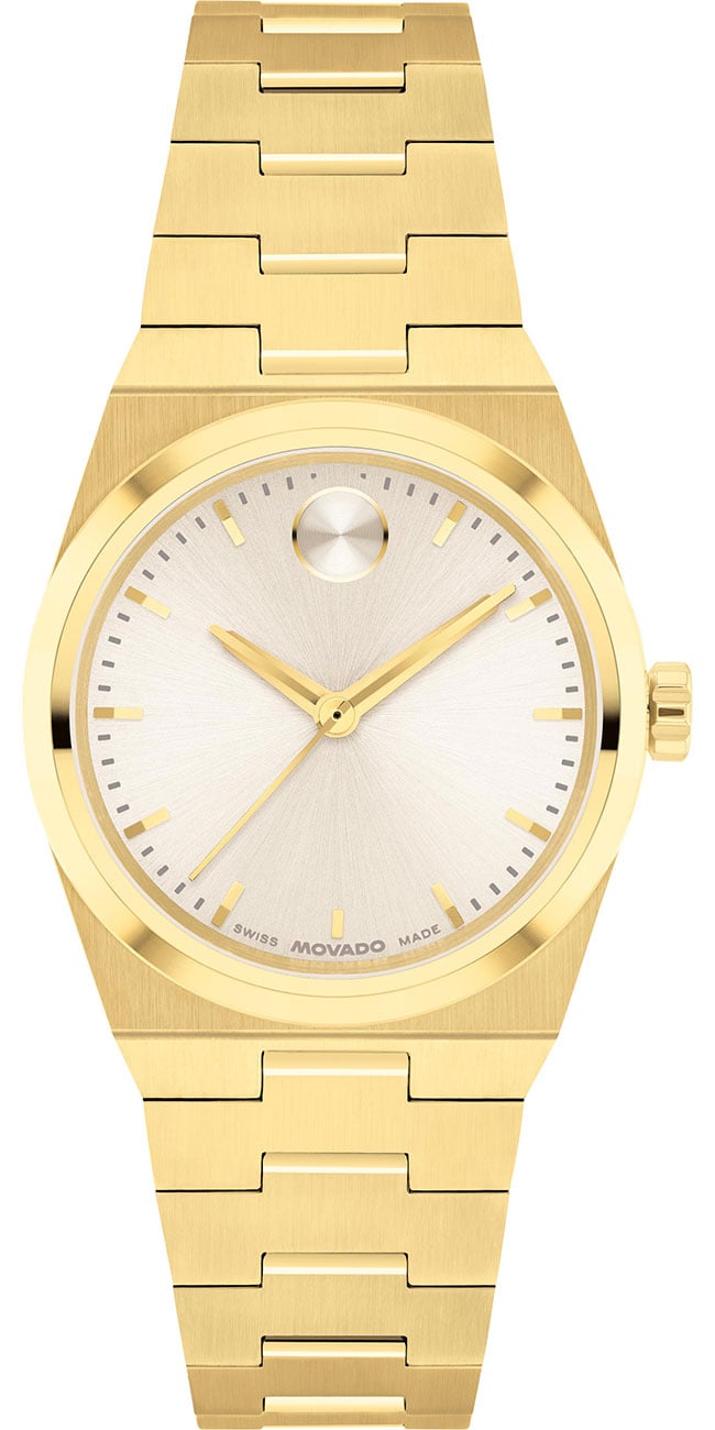 Movado Women's Bold Quest Swiss Quartz Ionic Plated Light Gold Steel Watch, 28mm - Gold-Tone