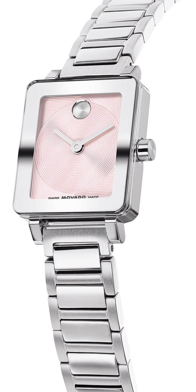 Movado BOLD Evolution 2.0 Mini Silver Watch, Pink Dial