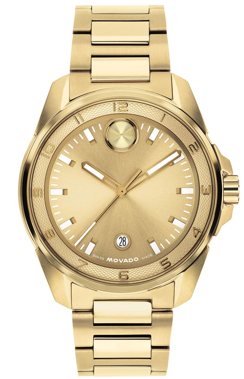 Movado BOLD Verso S Watch 42mm Light Yellow Gold 3601392