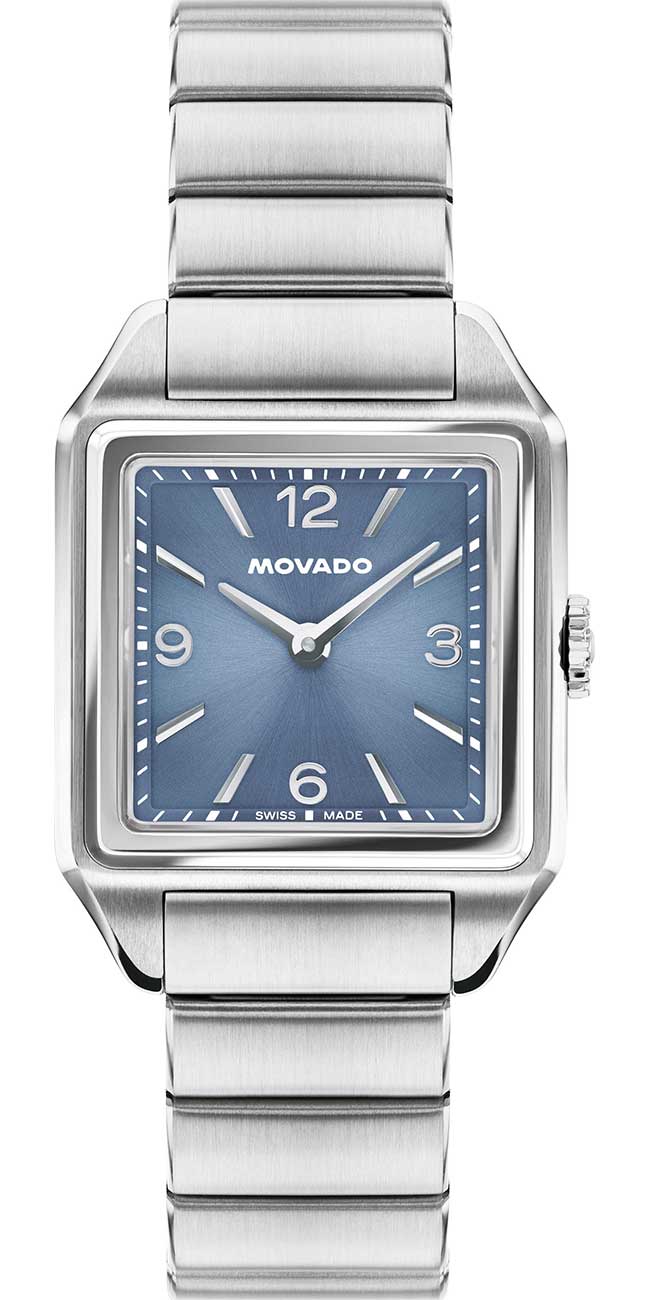 Movado Heritage 1917 Watch with Blue Sunburst Dial