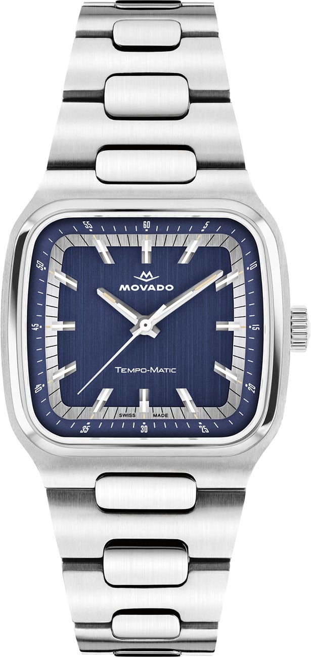 Movado Men's Tempomatic Swiss Automatic Stainless Steel Watch 37mm - Silver
