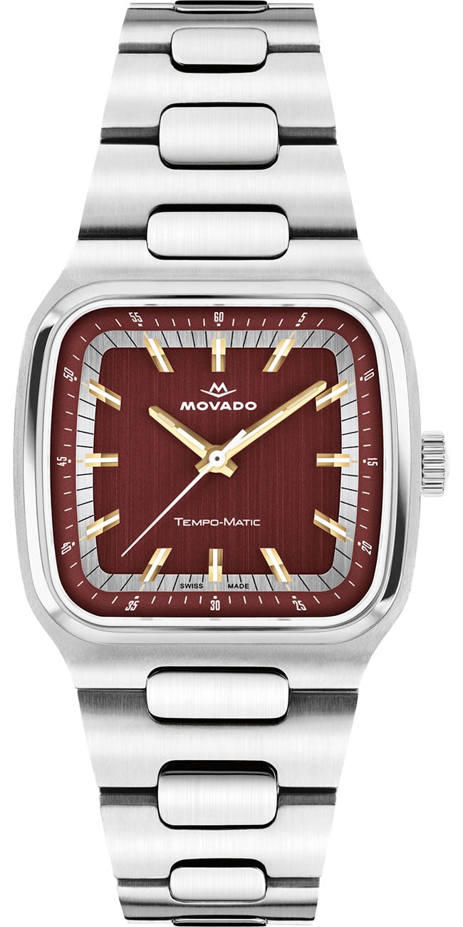 Movado Men's Tempomatic Swiss Automatic Stainless Steel Watch 37mm - Silver