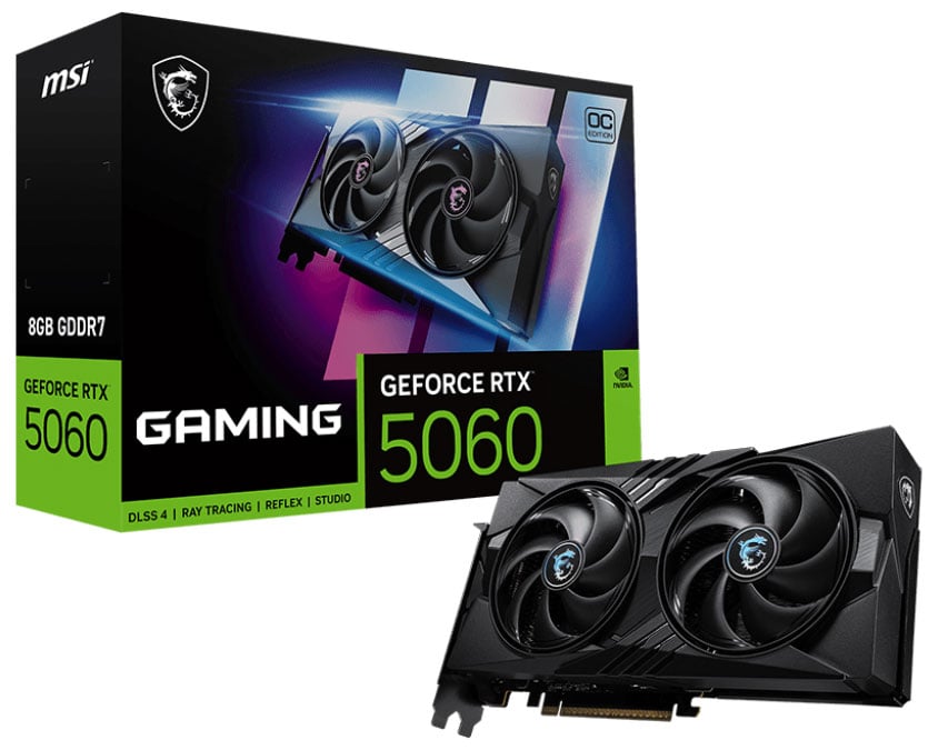MSI GeForce RTX 5060 8G GAMING OC Graphics Card - G5060-8GC