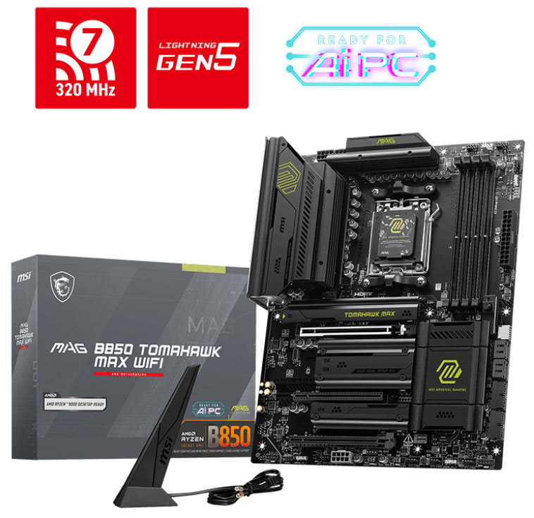 グラフィックボード・グラボ・ビデオカード MAG B850 TOMAHAWK MAX WIFI Amazon.com: MSI MAG B850 Tomahawk MAX WiFi V1 Motherboard