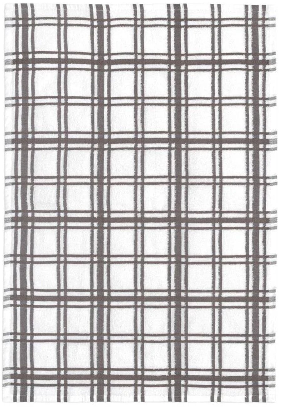 MUkitchen Windowpane Terry Towel in Stainless