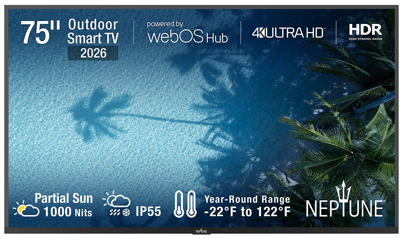 Neptune 75Inch Partial Sun 4K UHD Outdoor Smart TV