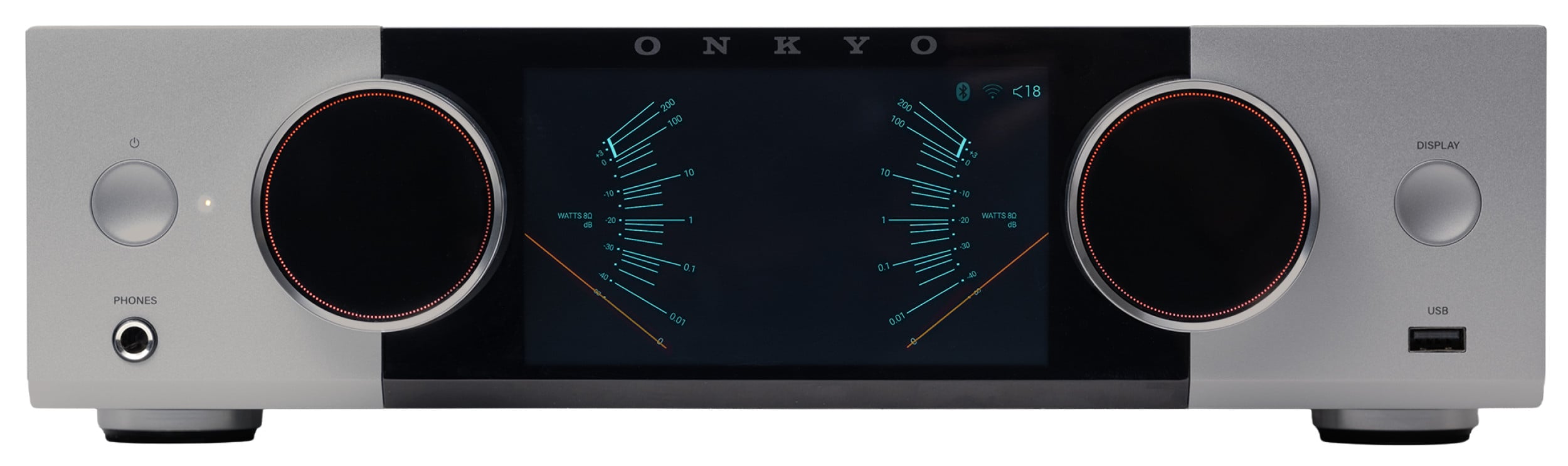 Onkyo Muse-y-50 2-Channel 125W Room Eq Network Integrated Amplifier - Silver