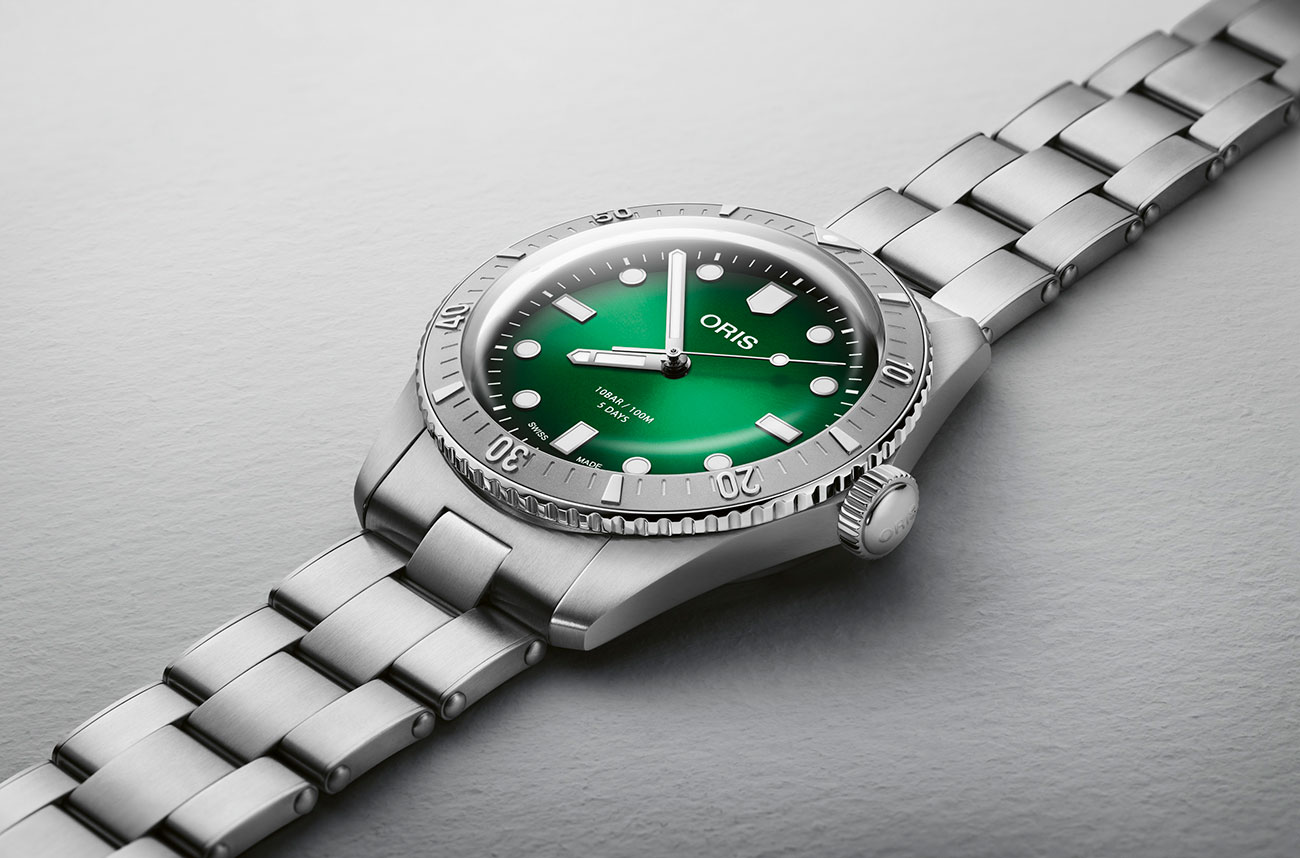 Oris Divers Sixty-Five Calibre 400 38mm Watch, Green Dial
