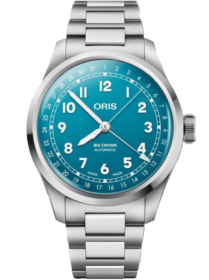 【オブレイ】純銀クオーツ Oris Big Crown Pointer Date Watch - 01 754 7798 4065-07 8 20 06