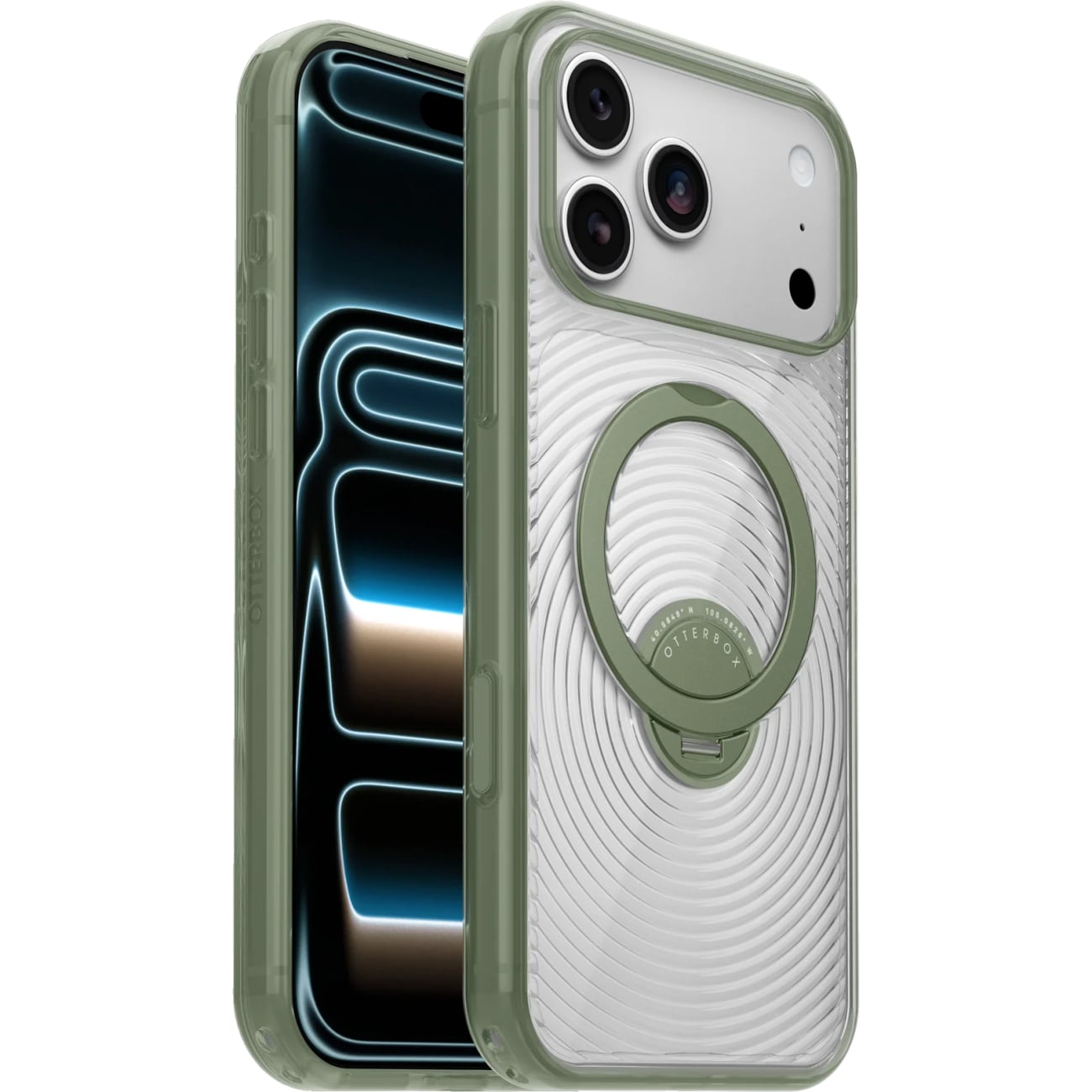 OtterBox Symmetry Series Stand MagSafe Case for iPhone 18 Pro Max and iPhone 17 Pro Max in Calyx Green