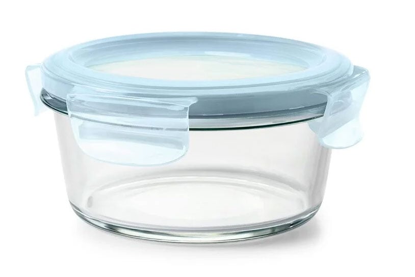 OXO Smart Seal 2 Cup Glass Round Container in Arctic Blue
