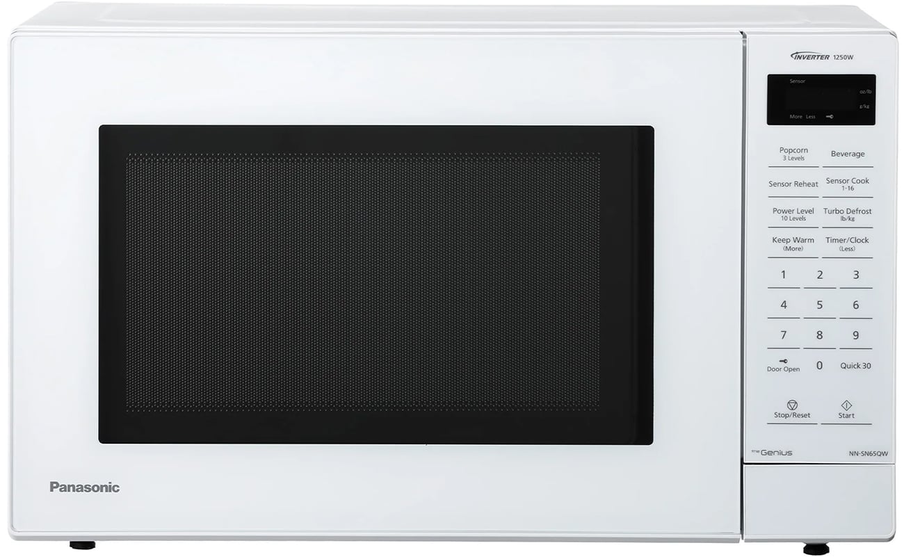 Panasonic 1.2 Cu. Ft. Countertop Microwave in White - NN-SN65QW