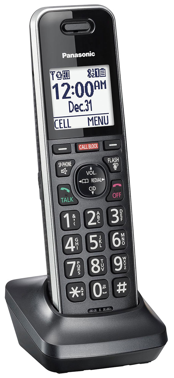 Panasonic Corded Phone with 2 Cordless Handsets Black - KXTGF882B