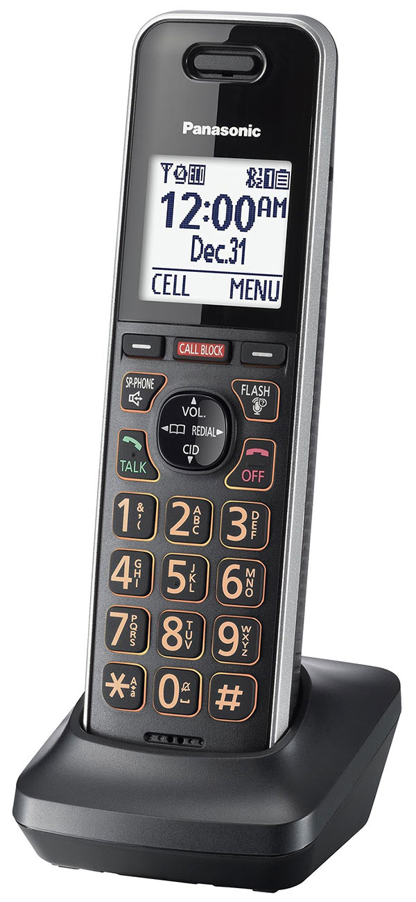 Panasonic Corded Phone with 2 Cordless Handsets Black - KXTGF882B