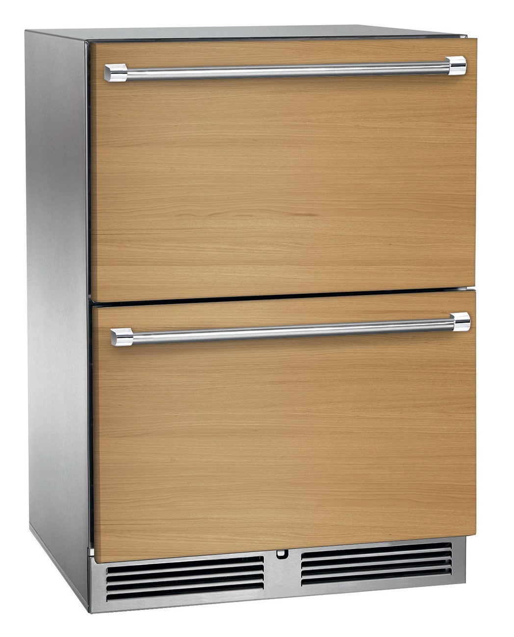 Perlick Signature Series 5 Cu. Ft. Outdoor Dual-Zone Refrigerator-Freezer Drawers 24-Inch in Custom Panel