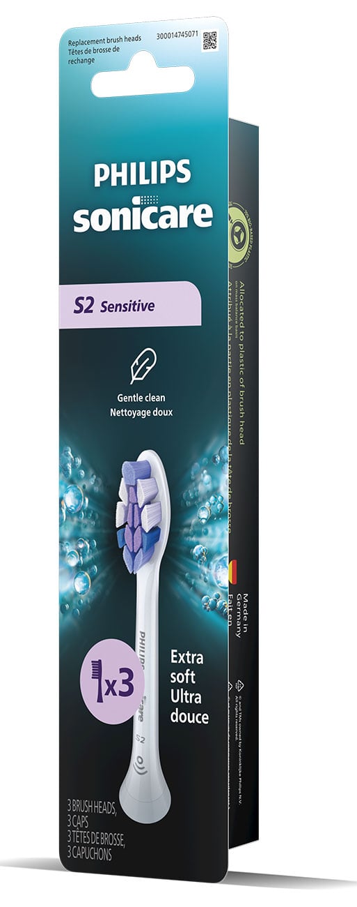 Philips Sonicare S2 Sensitive Replacement Brush Heads (3 Pack)