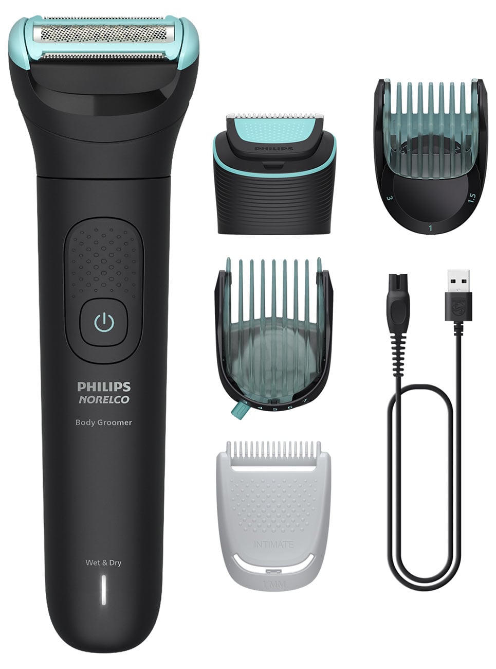 Philips Norelco Body Groomer 5000 Series with Dual Head Trim and Shave System