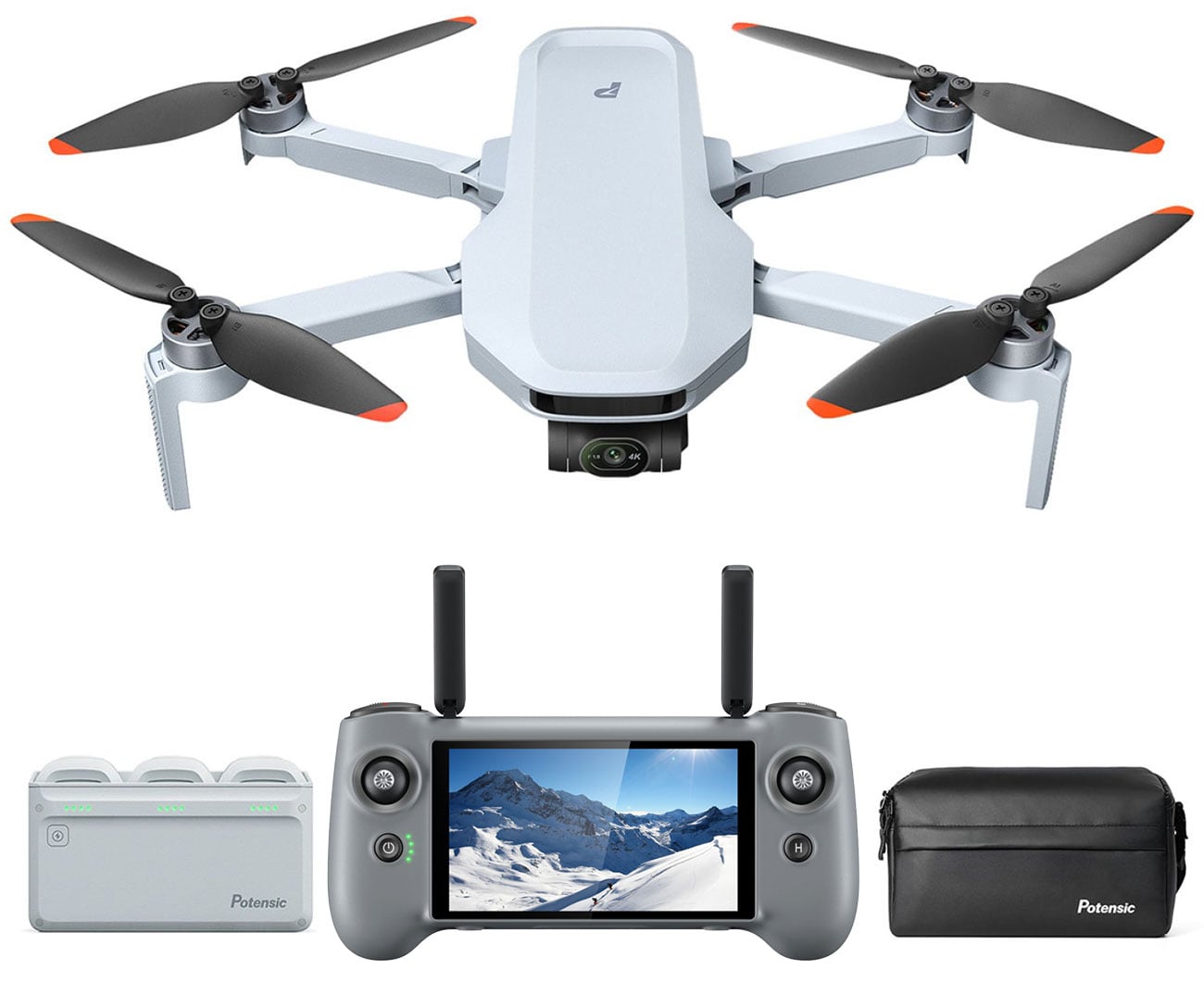 Potensic ATOM 2 Drone 8K with AI Tracking and HDR Fly More Combo with Screen Remote