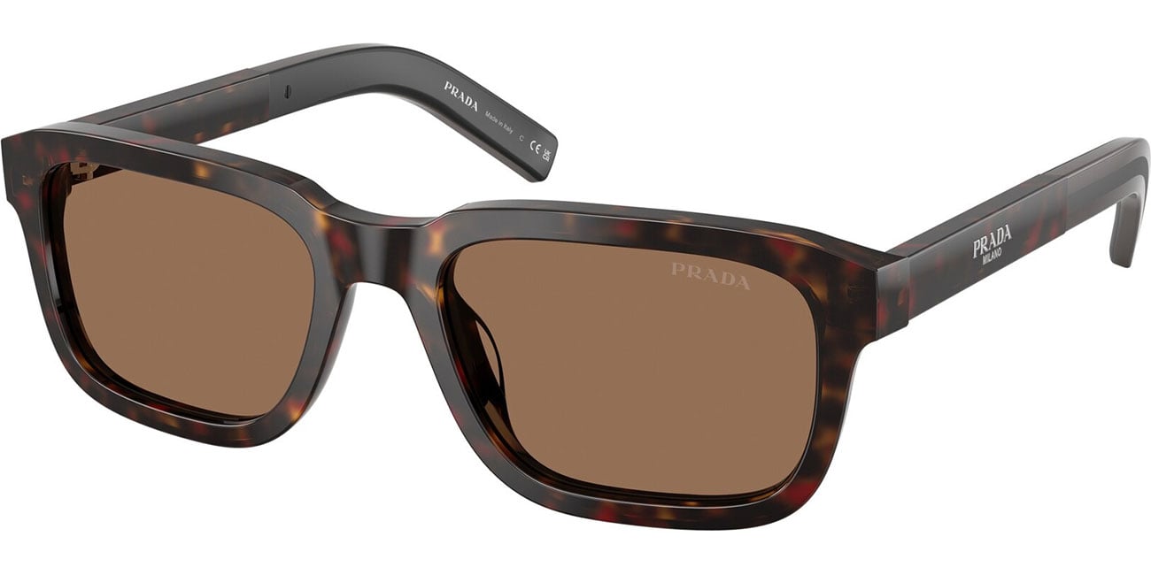 Prada Sunglasses 55mm in Root Tortoise with Dark Brown Lenses