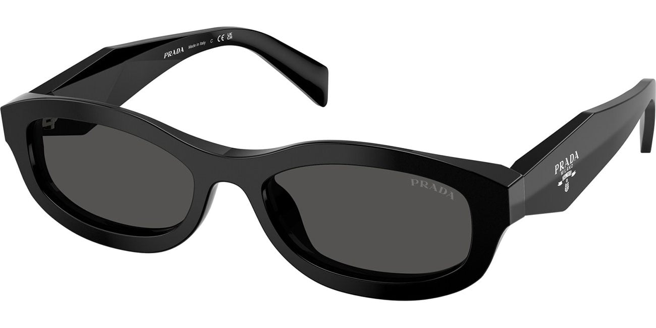 Prada Woman Sunglass PR D24S -  Frame color: Black, Lens color: Dark Grey