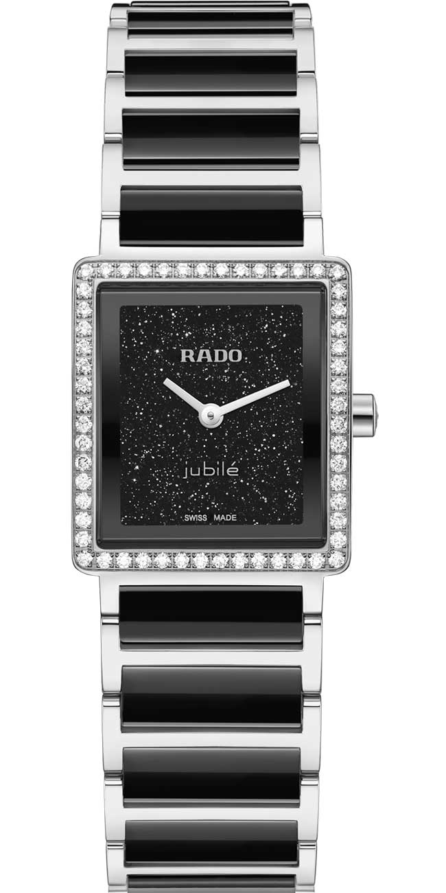 Rado Integral S Quartz Jubile Diamonds Black Dial Two-Tone Ceramic & Stainless Steel Women's Watch R20249152 R20249152