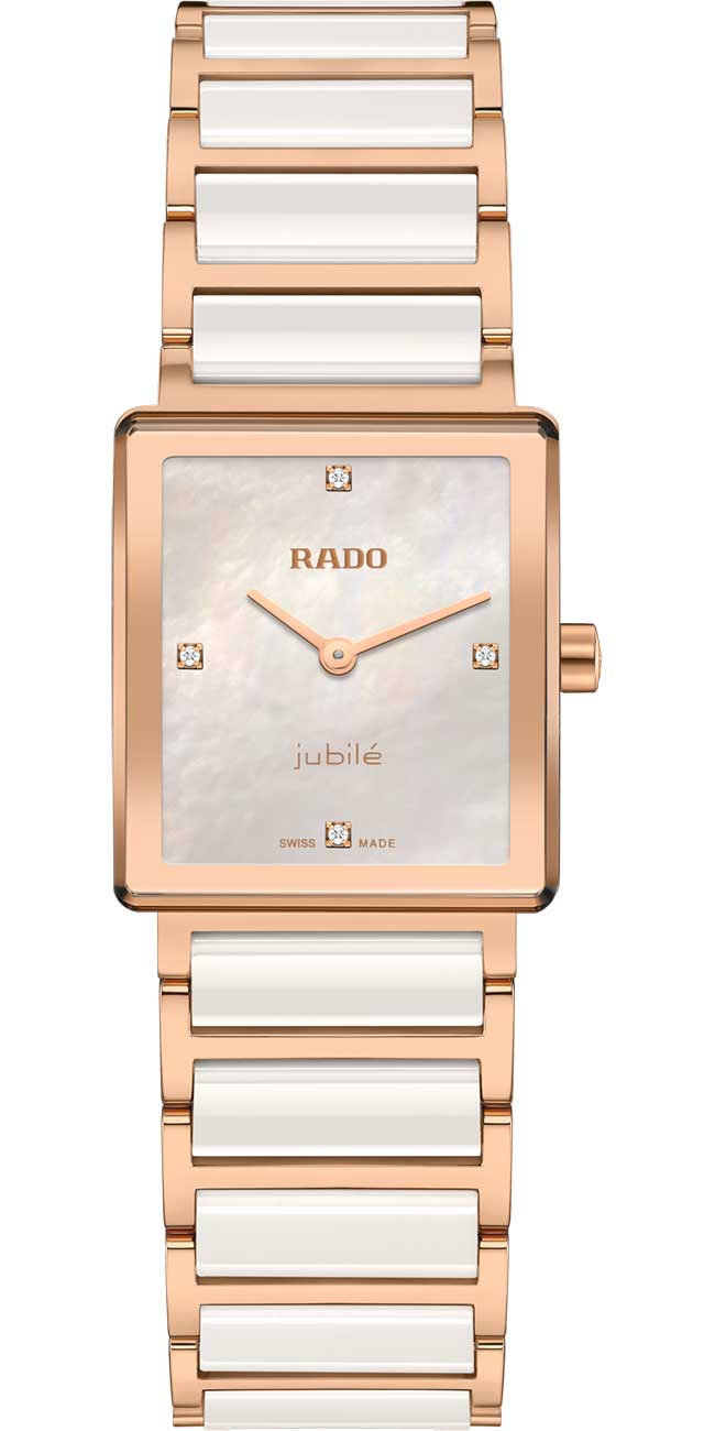 Rado Integral S Quartz Jubile Diamonds White Dial Two-Tone Ceramic & Stainless Steel Women's Watch R20251902 R20251902