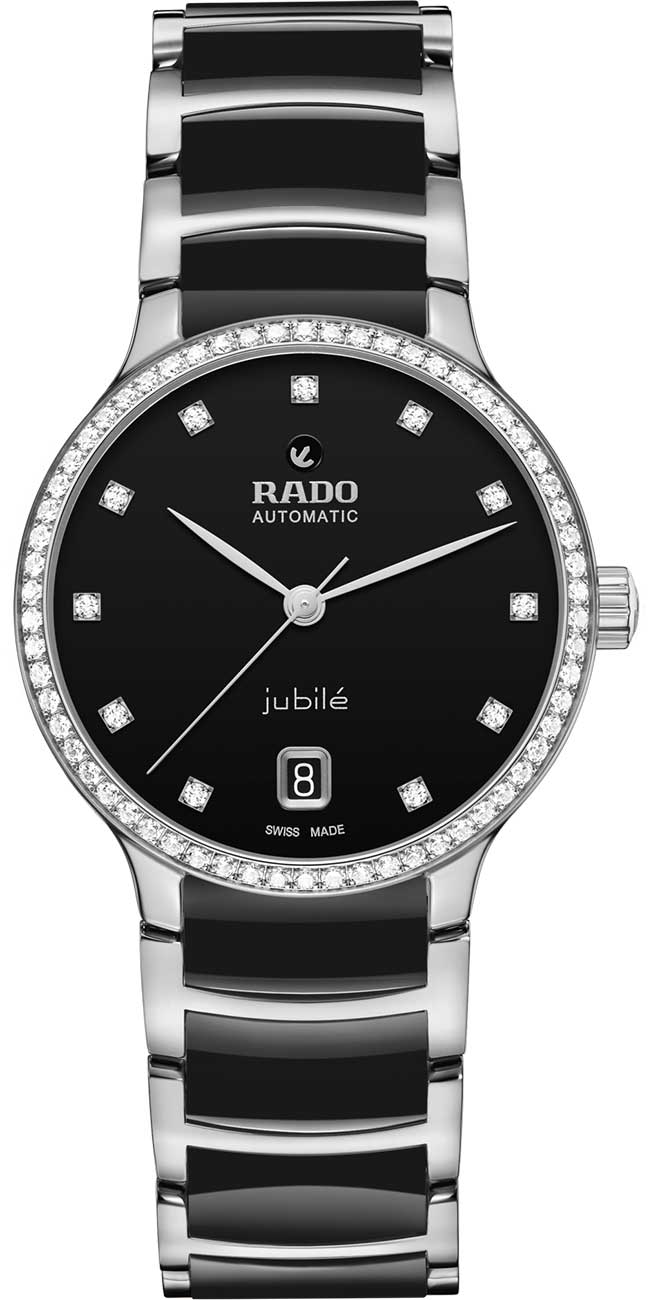 Rado Centrix Automatic Diamonds Watch 35mm with Black Dial