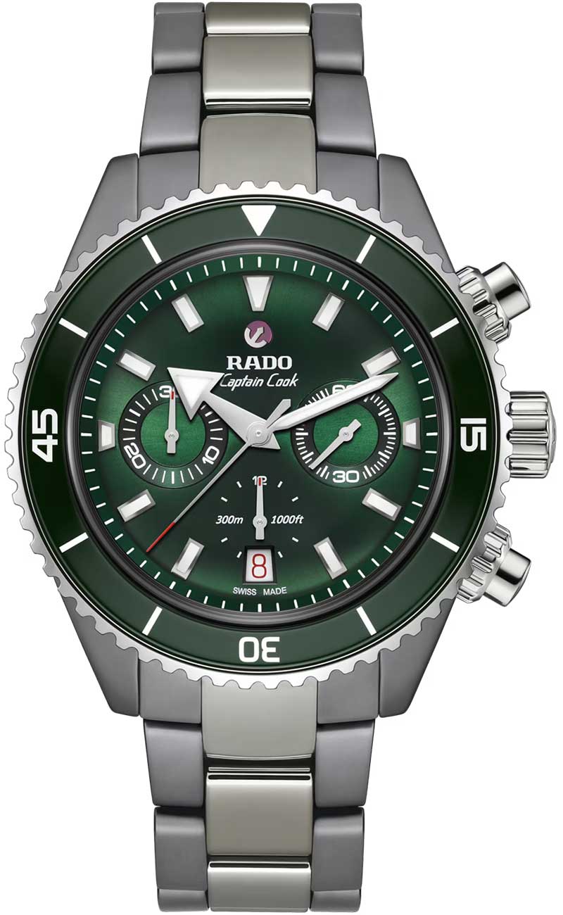 【rakutao】 Rado Captain Cook Automatic Green Dial Two-Tone Stainless Steel