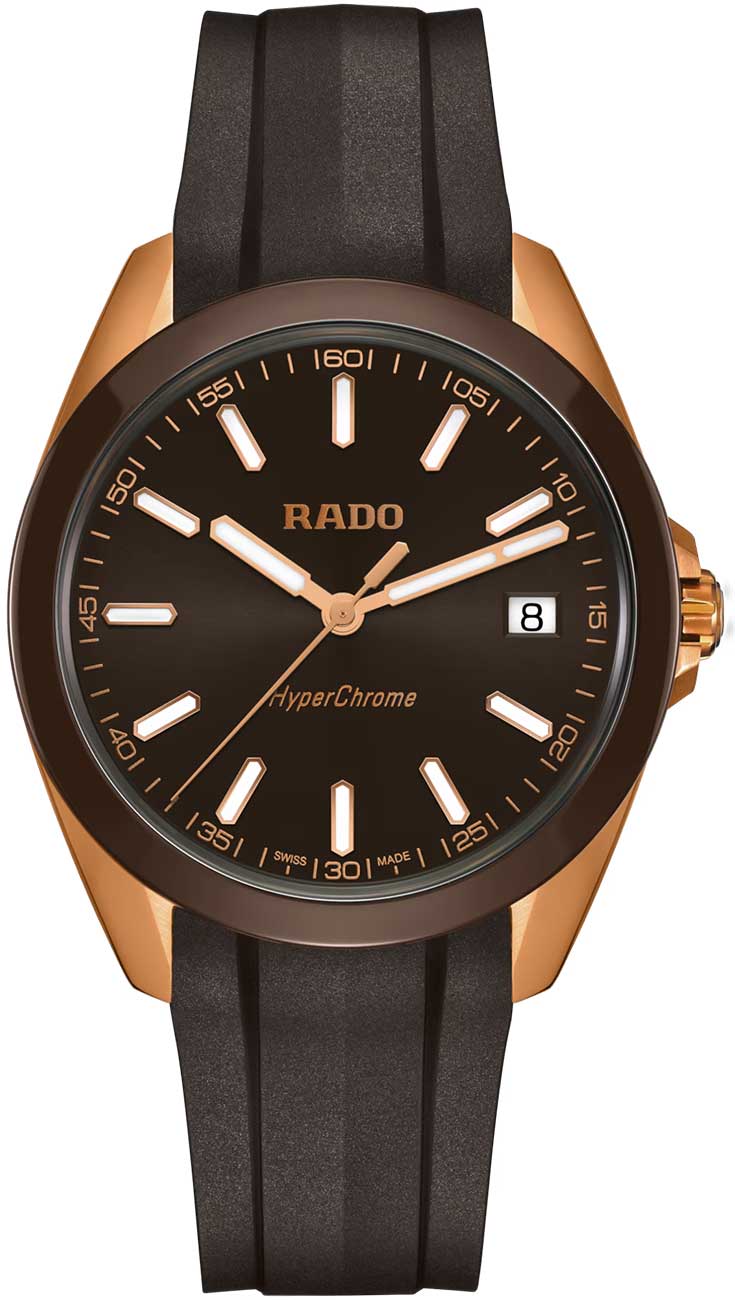 Rado HyperChrome Quartz Watch 415mm with Brown Sunray Dial 1650$