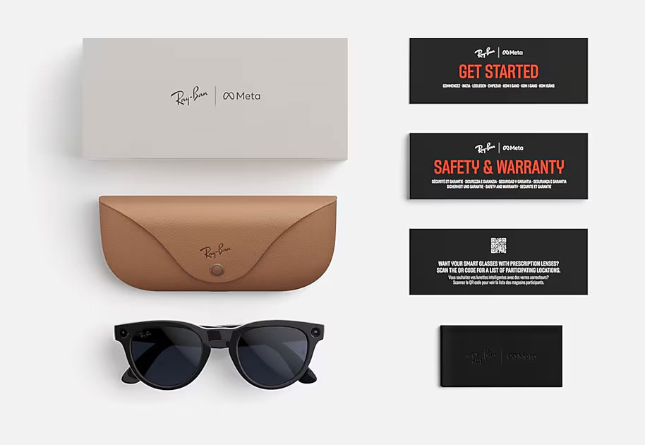 【新品未使用/レアカラー】Ray-Ban  Headliner Ray-Ban Meta Headliner Polarized Sunglasses 50mm Blk