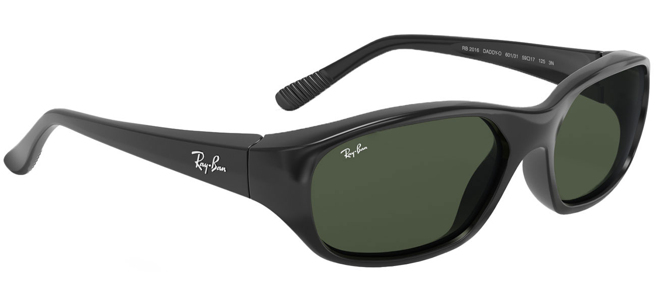 Ray-Ban Daddy-O Black Sunglasses with Green Lenses | Abt