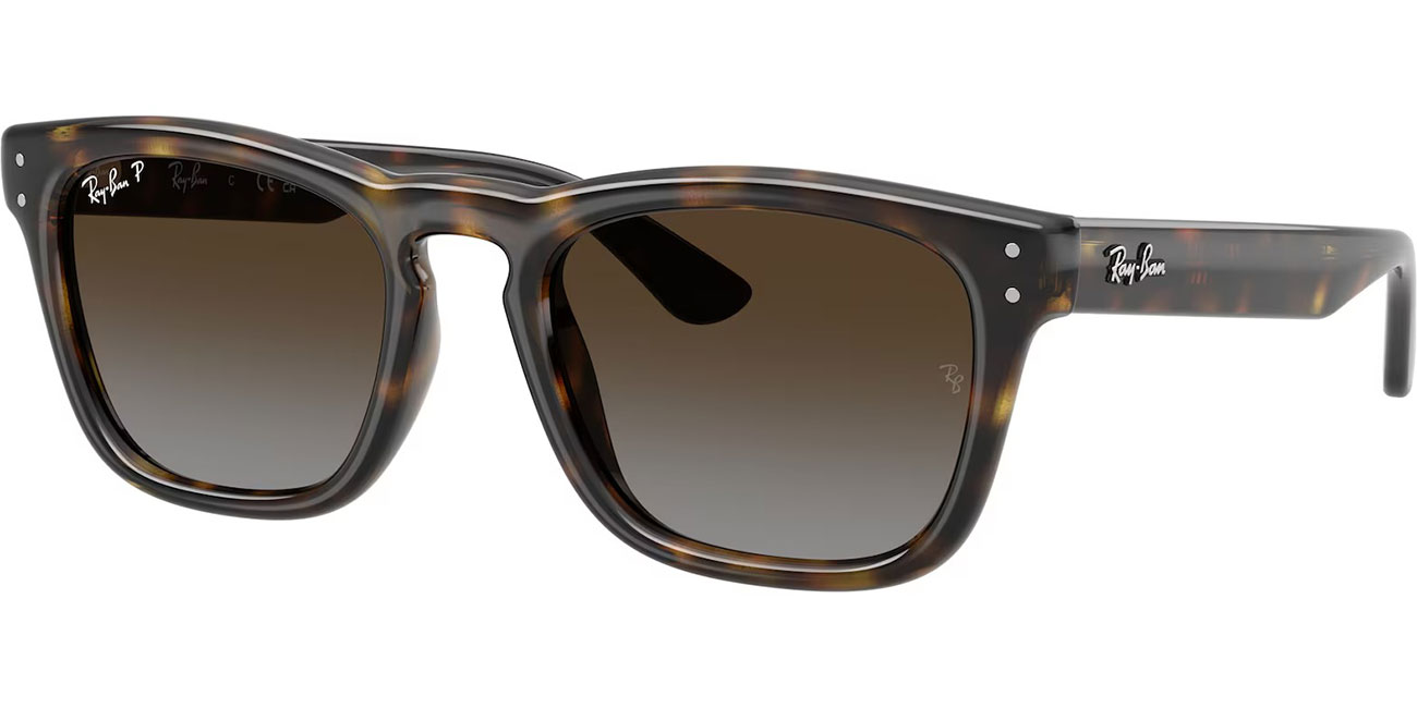 Ray-Ban Unisex Sunglass RB2238 -  Frame color: Havana, Lens color: Polarized Light Grey Gradient Brow