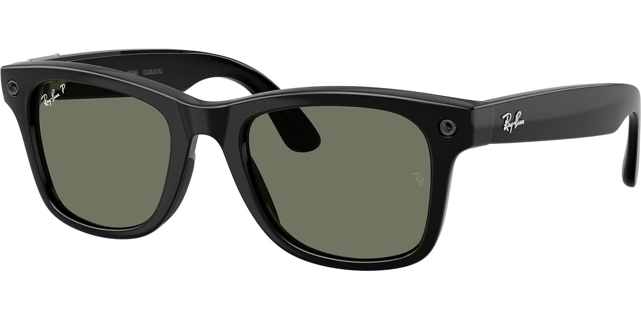 Ray-Ban Unisex  Ray-Ban Meta (Gen 3) Wayfarer -  Frame color: Black, Lens color: Green Polarized