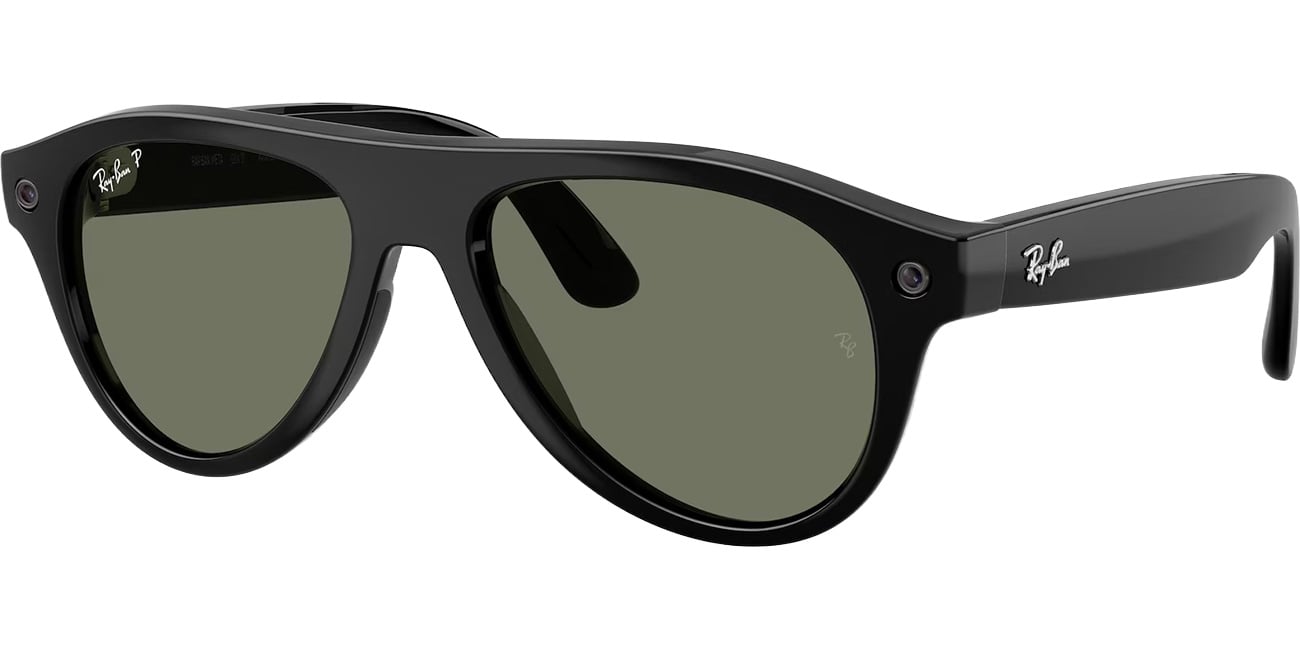 Ray-Ban Unisex  Ray-Ban Meta (Gen 3) Aviator -  Frame color: Black, Lens color: Green Polarized