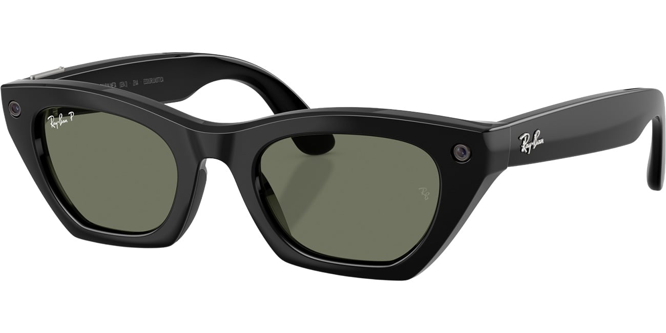 Ray-Ban Unisex Ray-Ban Meta (Gen 3) Zena - Frame color: Black, Lens color: Green Polarized
