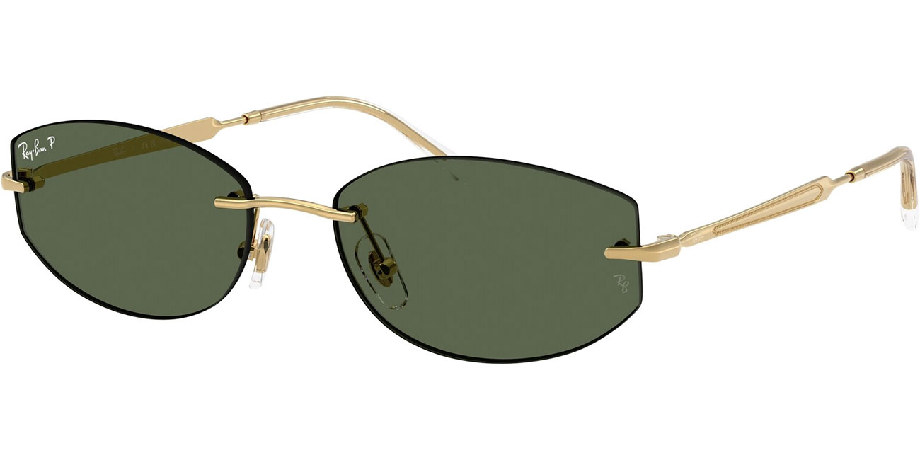 Ray-Ban Unisex Sunglass RB3792 - Frame color: Arista, Lens color: Dark Green Polarized