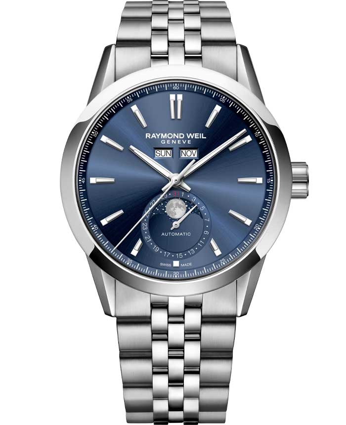 Raymond Weil Freelancer Calendar Watch 40mm with Blue Sunray Dial 4195$