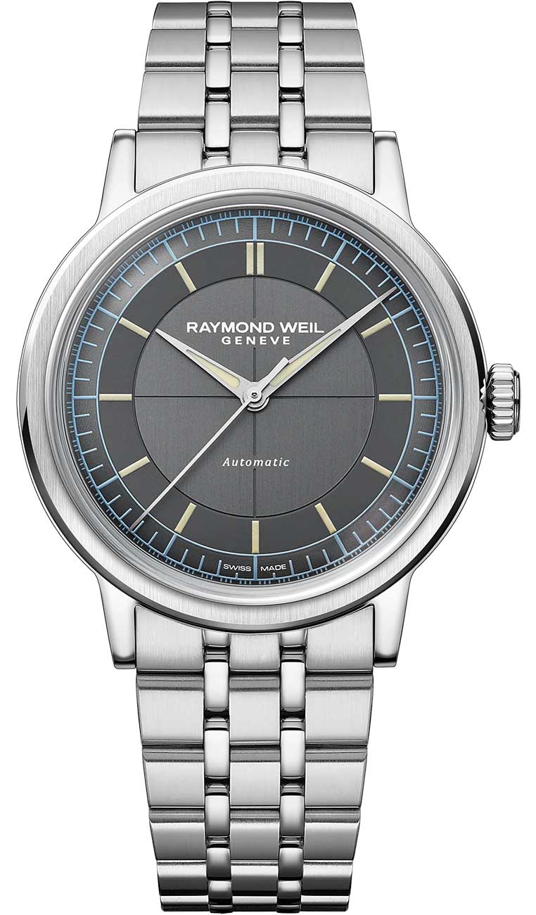 Raymond Weil Millesime Central Seconds Watch 39mm with Anthracite Dial